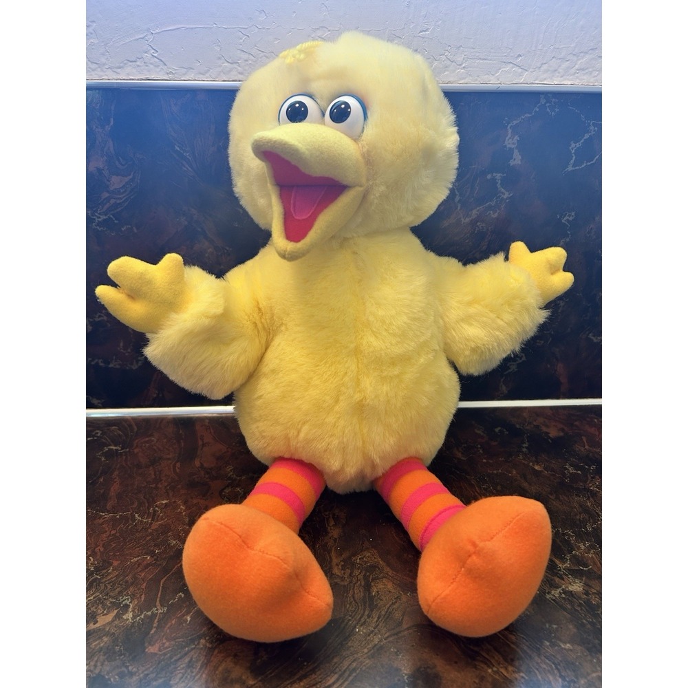 1996 TYCO 70259‎ Vintage Yellow Big Bird 16" Laughing Sesame Street Plush Toy
